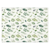 グリーンユーカリプタスファーンボタニカルウォーター色 テーブルクロス (正面(横))