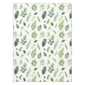 グリーンユーカリプタスファーンボタニカルウォーター色 テーブルクロス (正面)