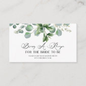 グリーンユーカリプタスブライダルシャワーブリングアザレシピ エンクロージャーカード (正面)
