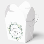 グリーンユーカリプタスボタニカル引っ越し祝いパーティーパーティー フェイバーボックス (オープン)