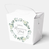 グリーンユーカリプタスボタニカル引っ越し祝いパーティーパーティー フェイバーボックス (裏面サイド)