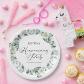 グリーンユーカリプタスボタニカル引っ越し祝いパーティーパーティー ペーパープレート (パーティー)