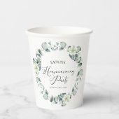 グリーンユーカリプタスボタニカル引っ越し祝いパーティーパーティー 紙コップ (正面)