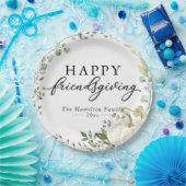 グリーンユーカリプチカンプキンフレンドリディナー ペーパープレート (パーティー)