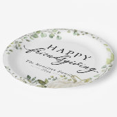 グリーンユーカリプチカンプキンフレンドリディナー ペーパープレート (アングル)