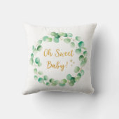 グリーンユーカリプトゥスウッド引用文ベビー子供部屋 クッション (裏面)