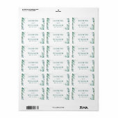 グリーンユーカリプトゥススクエアフレームボーダー結婚ズ ラベル (フルシート)