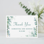 グリーンユーカリプトゥスフレームボーダー サンキューカード (スタンド正面)