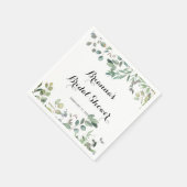 グリーンユーカリプトゥスブロージュデライトブライダルシャワー スタンダードカクテルナプキン (角)