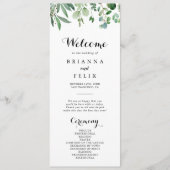 グリーンユーカリプトゥスボタニカルリーフ結婚式 プログラム (正面)