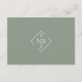 グリーンユーカリプトゥス水カラー詳細 エレガント エンクロージャーカード (裏面)