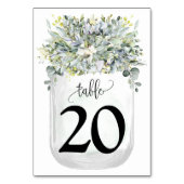 グリーンユーカリプトゥス結婚メイソン テーブルナンバー (裏面)