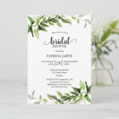 グリーンユーカリプトゥス葉ブライダルシャワー 招待状 (スタンド正面)