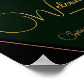 グリーンユーカリプトゥムーディーズ結婚ウェルカム ポスター (角)