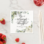 グリーンユーカリプンプキンサンクスディナー スタンダードカクテルナプキン (インサイチュ)