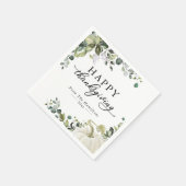 グリーンユーカリプンプキンサンクスディナー スタンダードカクテルナプキン (角)