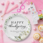 グリーンユーカリプンプキンサンクスディナー ペーパープレート (パーティー)