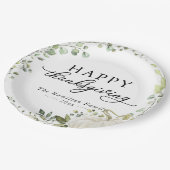 グリーンユーカリプンプキンサンクスディナー ペーパープレート (アングル)