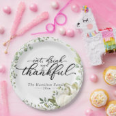 グリーンユーカリプンプキンサンクスディナー ペーパープレート (パーティー)