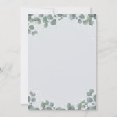 グリーンユーカリモダングリーエレガントフローラ 招待状 (裏面)