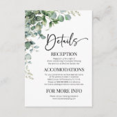 グリーンユーカリモダンプ結婚ス詳細 エンクロージャーカード (正面)