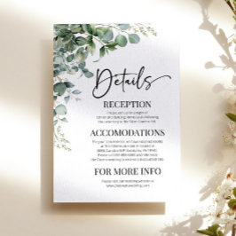 グリーンユーカリモダンプ結婚ス詳細 エンクロージャーカード