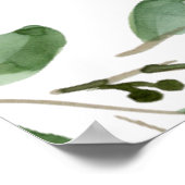 グリーンユーカリリハーサルディナーウェルカム ポスター (角)