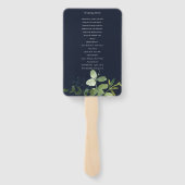 グリーンユーカリ動物水彩結婚式 プログラム ハンドファン (裏面)