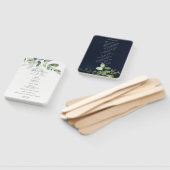 グリーンユーカリ動物水彩結婚式 プログラム ハンドファン (組立なし)