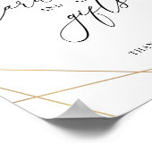 グリーンユーカリ幾何学カードとギフト ポスター (角)