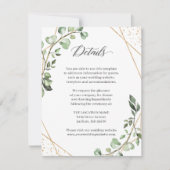 グリーンユーカリ幾何結婚詳細カード (正面)