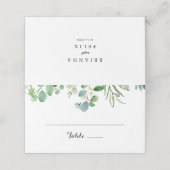 グリーンユーカリ書結婚道座席表 プレイスカード (外部開封)