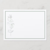 グリーンユーカリ植物シンプルモダン固定物 サンキューカード (正面)