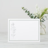 グリーンユーカリ植物シンプルモダン固定物 サンキューカード (スタンド正面)