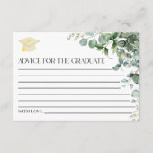 グリーンユーカリ植物卒業パーティー アドバイスカード (正面)