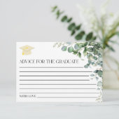 グリーンユーカリ植物卒業パーティー アドバイスカード (スタンド正面)