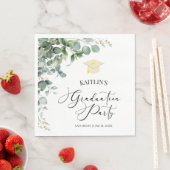 グリーンユーカリ植物卒業パーティー スタンダードランチョンナプキン (インサイチュ)