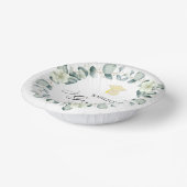 グリーンユーカリ植物卒業パーティー ペーパーボウル (傾斜あり)