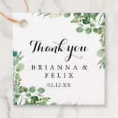 グリーンユーカリ植物書結婚道 フェイバータグ (正面)