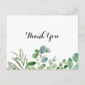 グリーンユーカリ植物書道ありがとう ポストカード (正面)