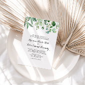 グリーンユーカリ植物葉フォーマル結婚の 招待状