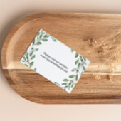 グリーンユーカリ熱帯ウェブサイト挿入カード 名刺