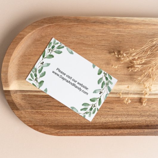 グリーンユーカリ熱帯ウェブサイト挿入カード 名刺