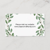 グリーンユーカリ熱帯ウェブサイト挿入カード 名刺 (正面)