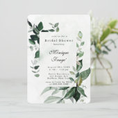 グリーンユーカリ素朴ブライダルシャワー誘致 招待状 (スタンド正面)