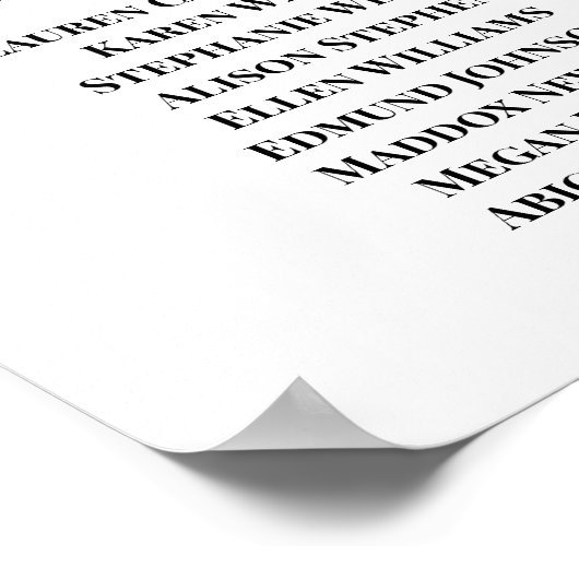 グリーンユーカリ結婚のシーティングチャート ポスター (角)