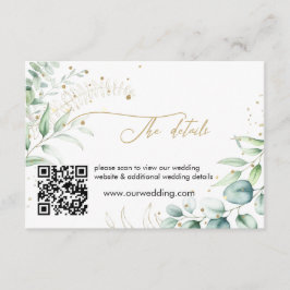 グリーンユーカリ結婚の詳細囲い エンクロージャーカード