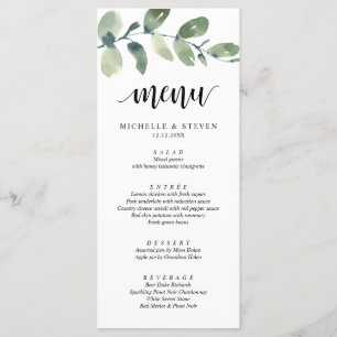 グリーンユーカリ結婚プチュの駆け落ちディナー メニュー