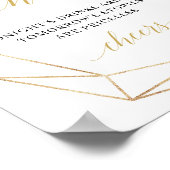 グリーンユーカリ結婚金ゴールドの開いたバー徴候 ポスター (角)