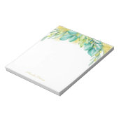グリーンユーカリ葉オリーブブランチ ノートパッド (回転)